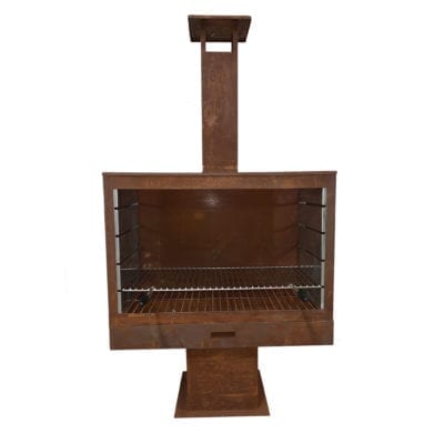 Wide Terrace Heater w/Grill, Rust Finish **