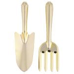 Shovel and Hand Rake w/Can Opener, Carbon Steel, Gold Finish