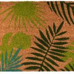 Tropical Leaves Coir Doormat