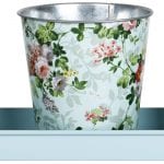 Rose Print Set of 3 Flower Pots on Tray