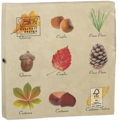 Pack of 20 Leaf Species Napkins