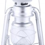 LED Lantern, Iron/Glass, Silver