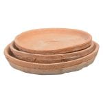 Aged Terracotta Set of 3 Round Saucers for AT21