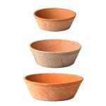 Aged Terracotta Set of 3 Round Bowls