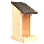 Silo Feeder w/Suet Ball Hooks, Wood