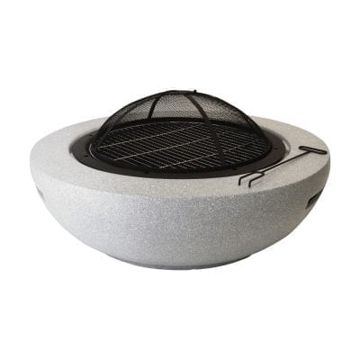 MGO Round Fire Bowl w/Spark Screen & Tool - Large