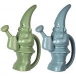 "George" Garden Gnome Watering Can, Plastic, Green/Blue, 2 Asst. Colors