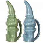 "Peter" Garden Gnome Watering Can, Plastic, Green/Blue, 2 Asst. Colors