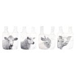 Farm Animal Foldable Shopping Bag, Black/White, 4 Asst. Styles