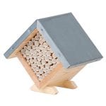 Bee House w/Paper Straws, Wood/Metal