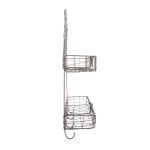 Wall Organizer w/2 Compartments & Hooks, Wire - Image 3