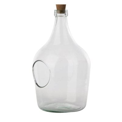 Front Open Terrarium Bottle, Glass, Clear - Medium
