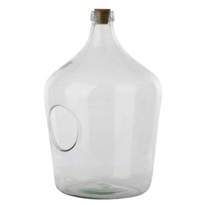 Front Open Terrarium Bottle, Glass, Clear - Large