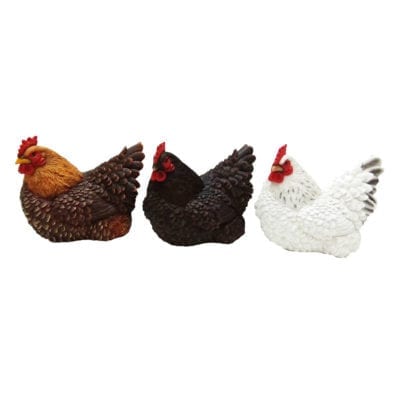 Lying Hens, Resin, 3 Asst. Styles