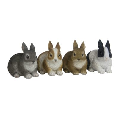 Dwarf Rabbit, Resin, 4 Asst. Styles