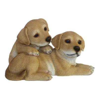 Lounging Puppies, Resin