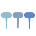 Shades of Blue Plant Markers, 3 Asst. Colors