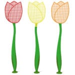 Tulip Fly Swatter, Plastic, 3 Asst. Colors