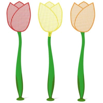 Tulip Fly Swatter, Plastic, 3 Asst. Colors