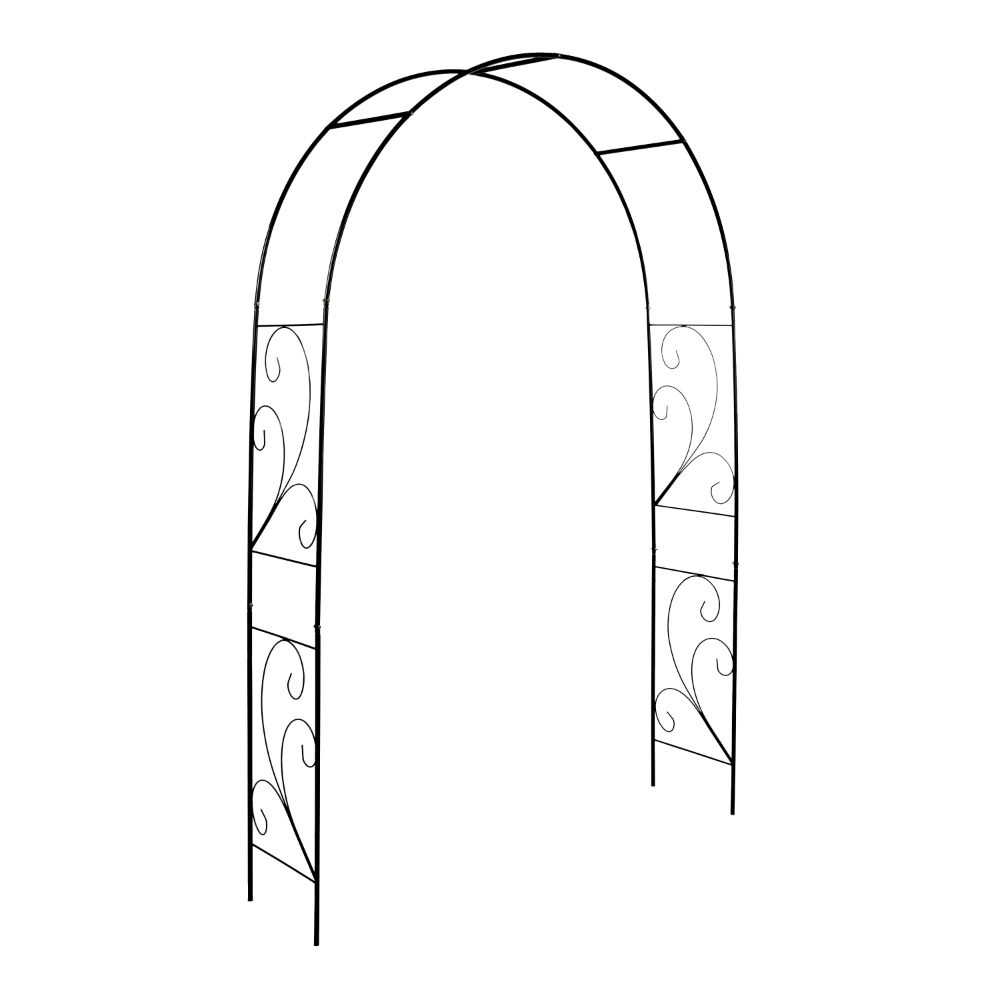 Rose Scroll Arch, Metal - Esschert Design USA