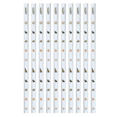 Set of 24 Beach Print Paper Straws