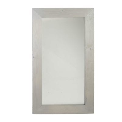 Rectangular Mirror, Wood, White Wash - Small