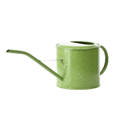 Enamel Look Watering Can, Green