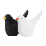 Bird Watering Can, Plastic, White/Black, 2 Asst. Colors