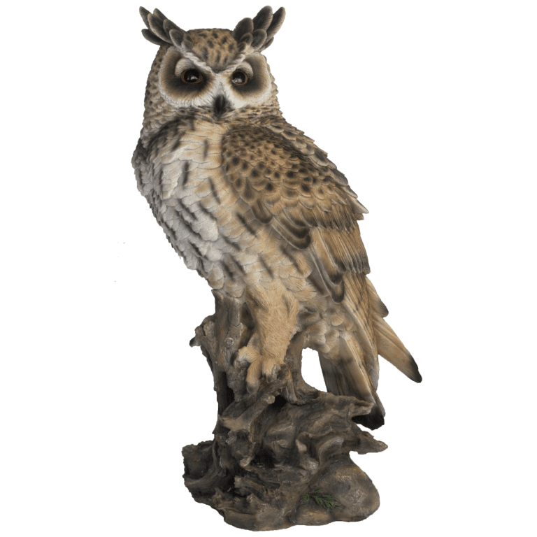 Owl on Driftwood, Resin - Esschert Design USA