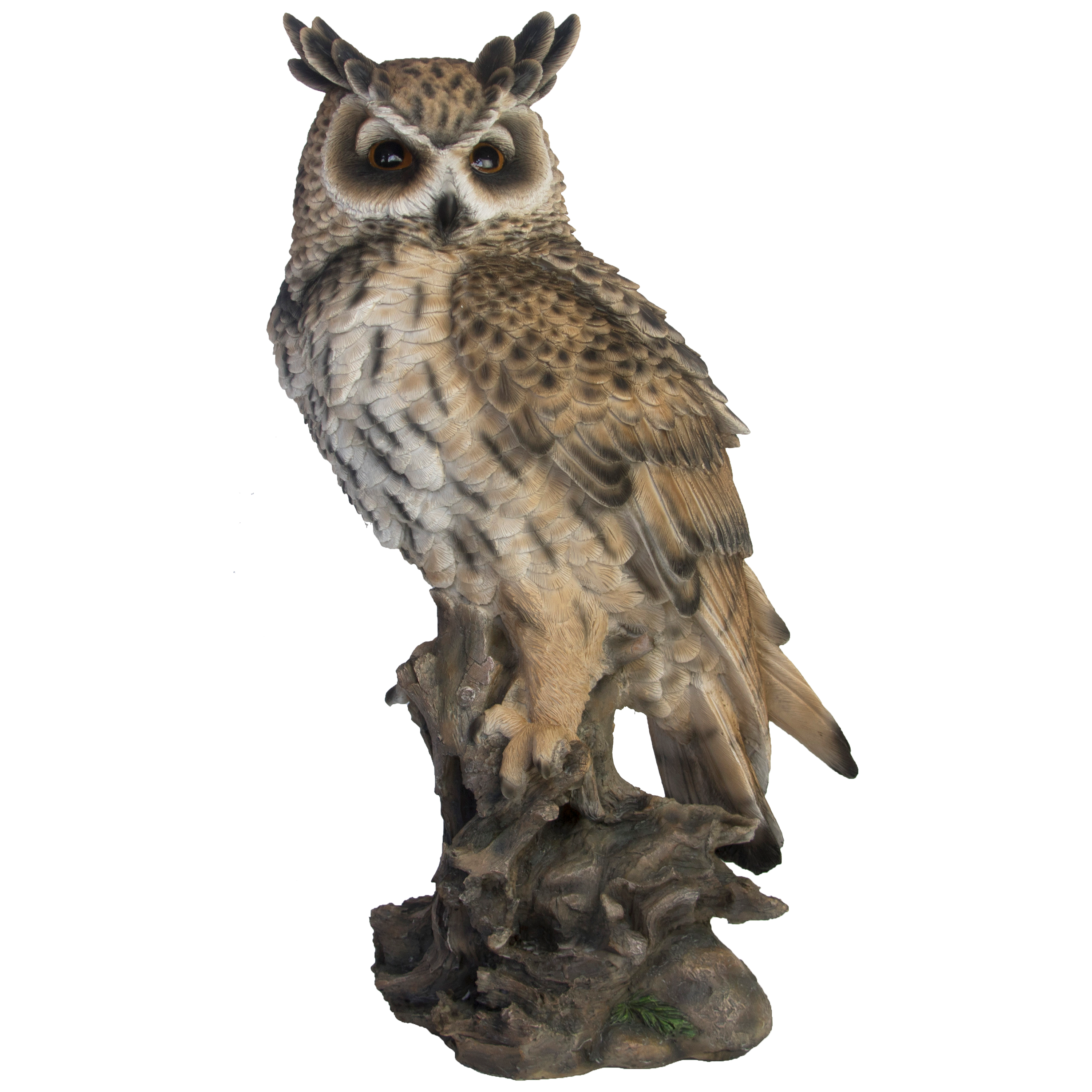 Owl on Driftwood, Resin - Esschert Design USA