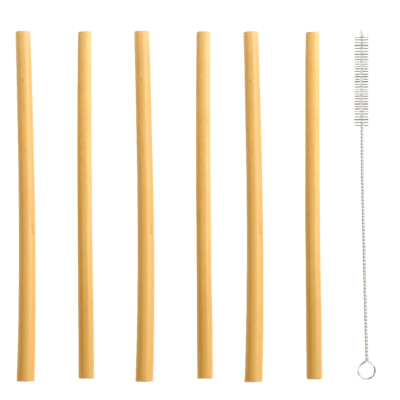 Bamboo Straws w/Cleaning Brush