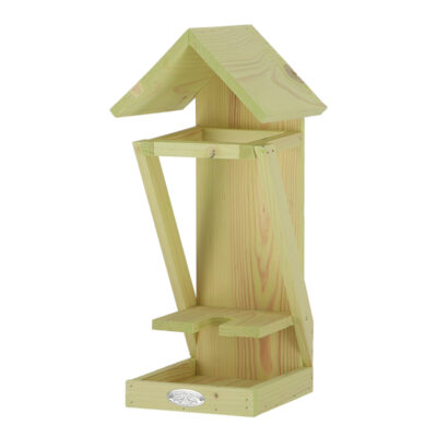 Wine Bottle Bird Feeder, Wood