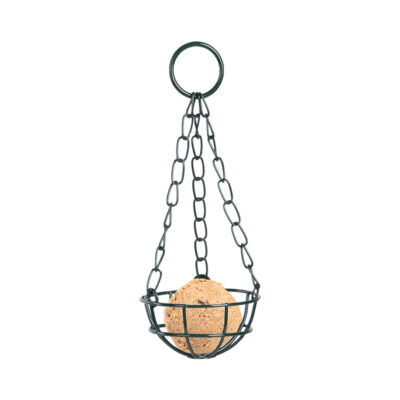 Open Top Suet Ball Holder, Metal, Green