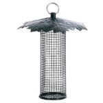 Nut Feeder w/Leaf Roof, Metal