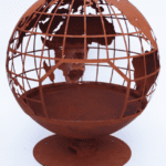 Earth Fire Sphere, Rust Finish - X Large