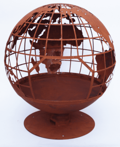 Earth Fire Sphere, Rust Finish - X Large