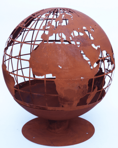 Earth Fire Sphere, Rust Finish - Large