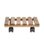 Square Medium Wood Plant Trolley