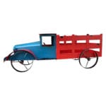 Vintage Metal Truck Planter, Blue/Red - Image 3