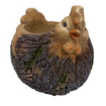 Faux Wood Hen Planter, MGO