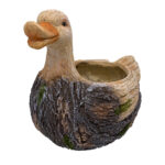 Faux Wood Duck Planter, MGO