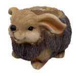 Faux Wood Floppy-Eared Bunny Planter, MGO