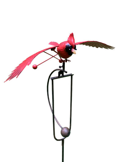 Metal Cardinal Rocker Stake