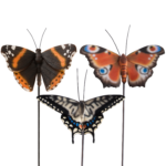 Butterfly on Pole, 3 Asst. Styles, Resin