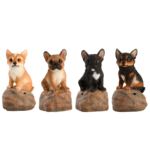 Motion-Sensor Welcome Dogs, 4 Asst. Styles, Resin