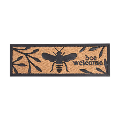 Bee Print Doormat, Rubber/Cocos