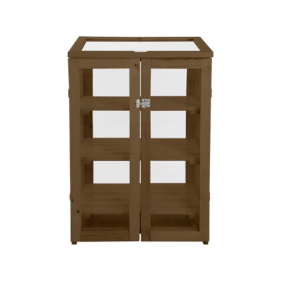 Greenhouse, Wood/Glass, Brown - Small