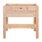 Raised Planter Bed w/L Feet, Natural Wood - Small
