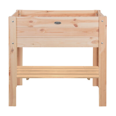 Raised Planter Bed w/L Feet, Natural Wood - Small