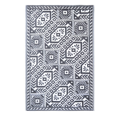 Diamond Pattern Rectangular Garden Carpet, Reversible